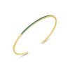 Fine Turquoise Pavé Open Bangle