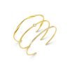 Fine Crystal & Wave Wrist Stacking Set