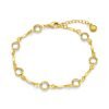 Faceted Crystal & Link Chain Bracelet