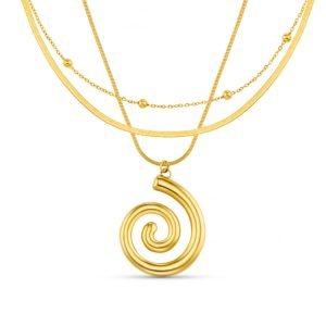 LUXE Spiral Multi-Row Necklace