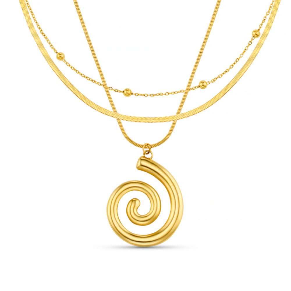 LUXE Spiral Multi-Row Necklace