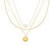 Pearl & Shell 3-Row Necklace