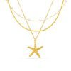 Starfish & Pearl 3-Row Necklace