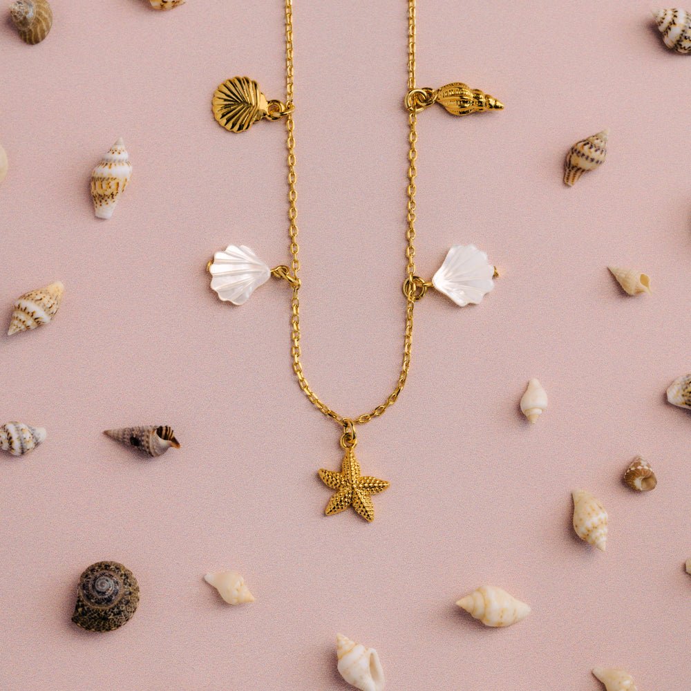 Mixed Shell & Starfish Charm Necklace - Image 5
