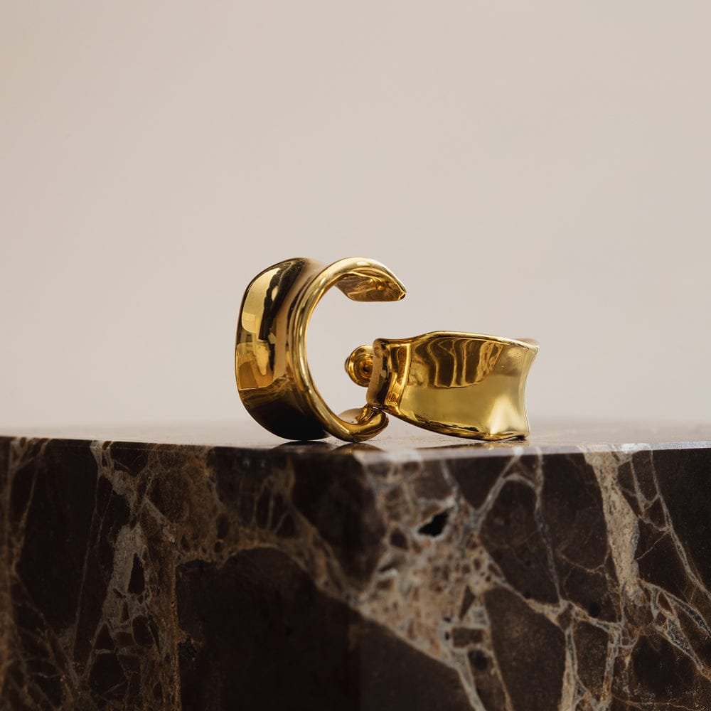 LUXE Chunky Molten Hoop Earrings - Image 3