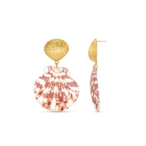 Statement Calico Shell Earrings