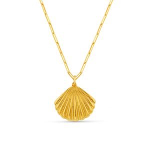Statement Textured Shell Necklace