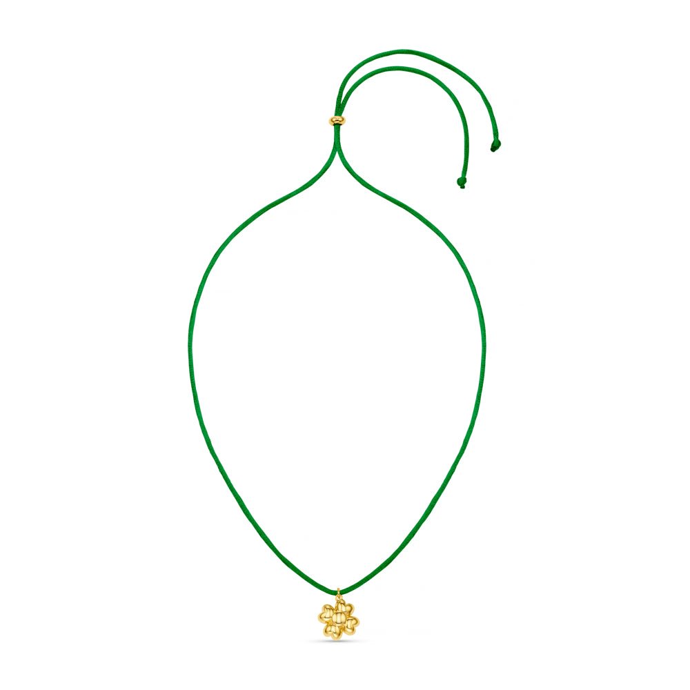 Clover Charm Cord Necklace - Image 4