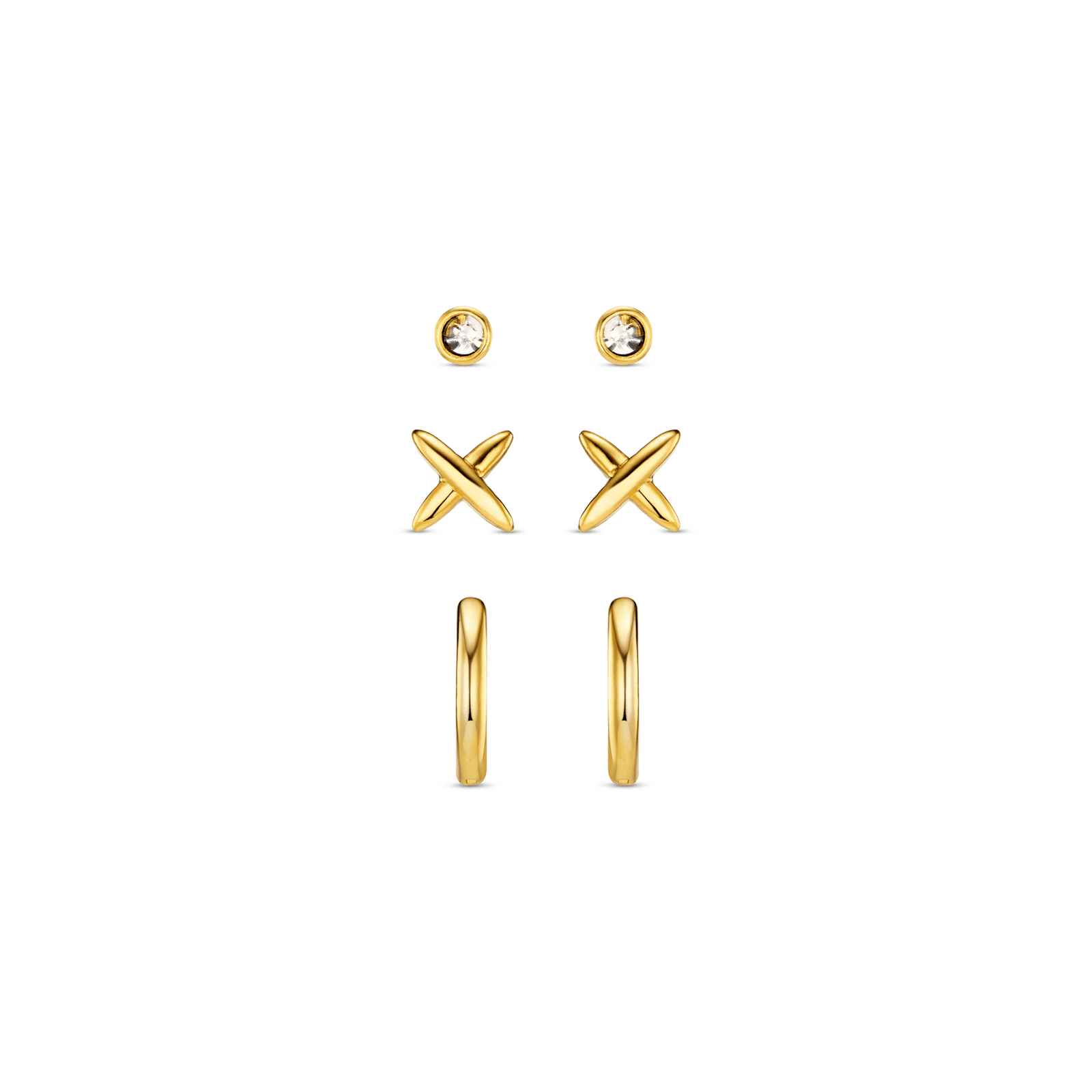 Cross & Micro Hoop Pack Ear Stacking Set