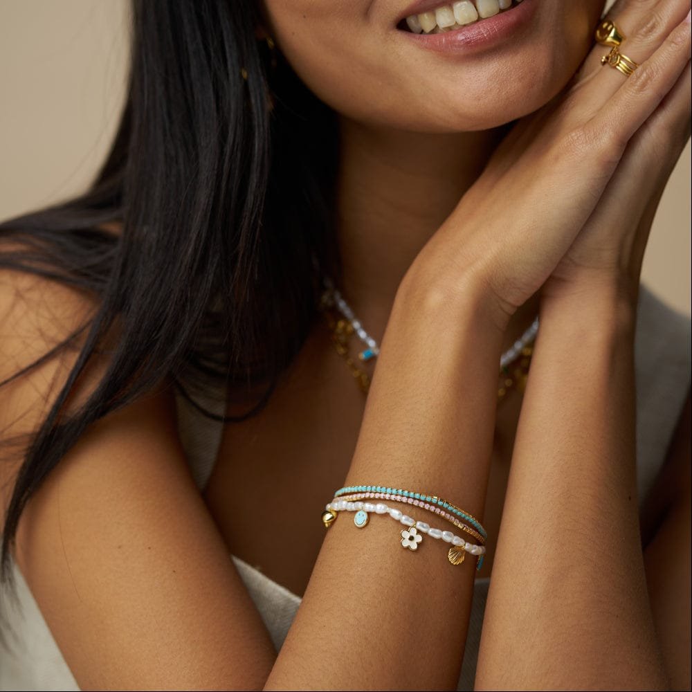 Fine Cupchain Stretch Bracelet Duo - Image 2